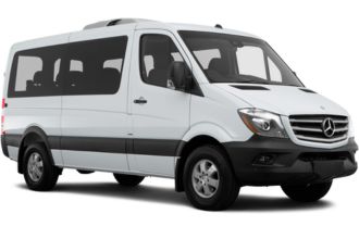 a small white van